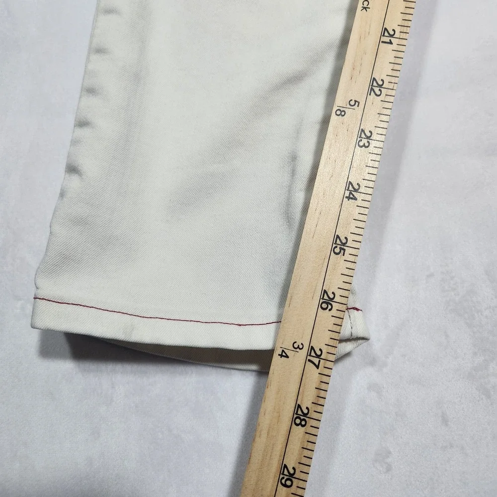 Tommy‎ Bahama Baja Coast Jeans Mens 30x30 Off White Cotton Blend Straight Casual